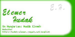 elemer hudak business card